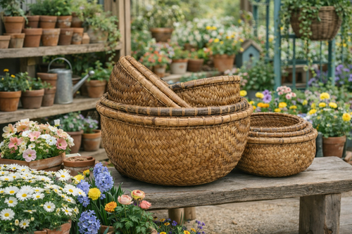 Baskets-Nesting Set of 5 (14"w to 19"w)