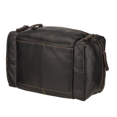 Premium Leather Toiletry Bag, Dopp Kit – Winston – Brown