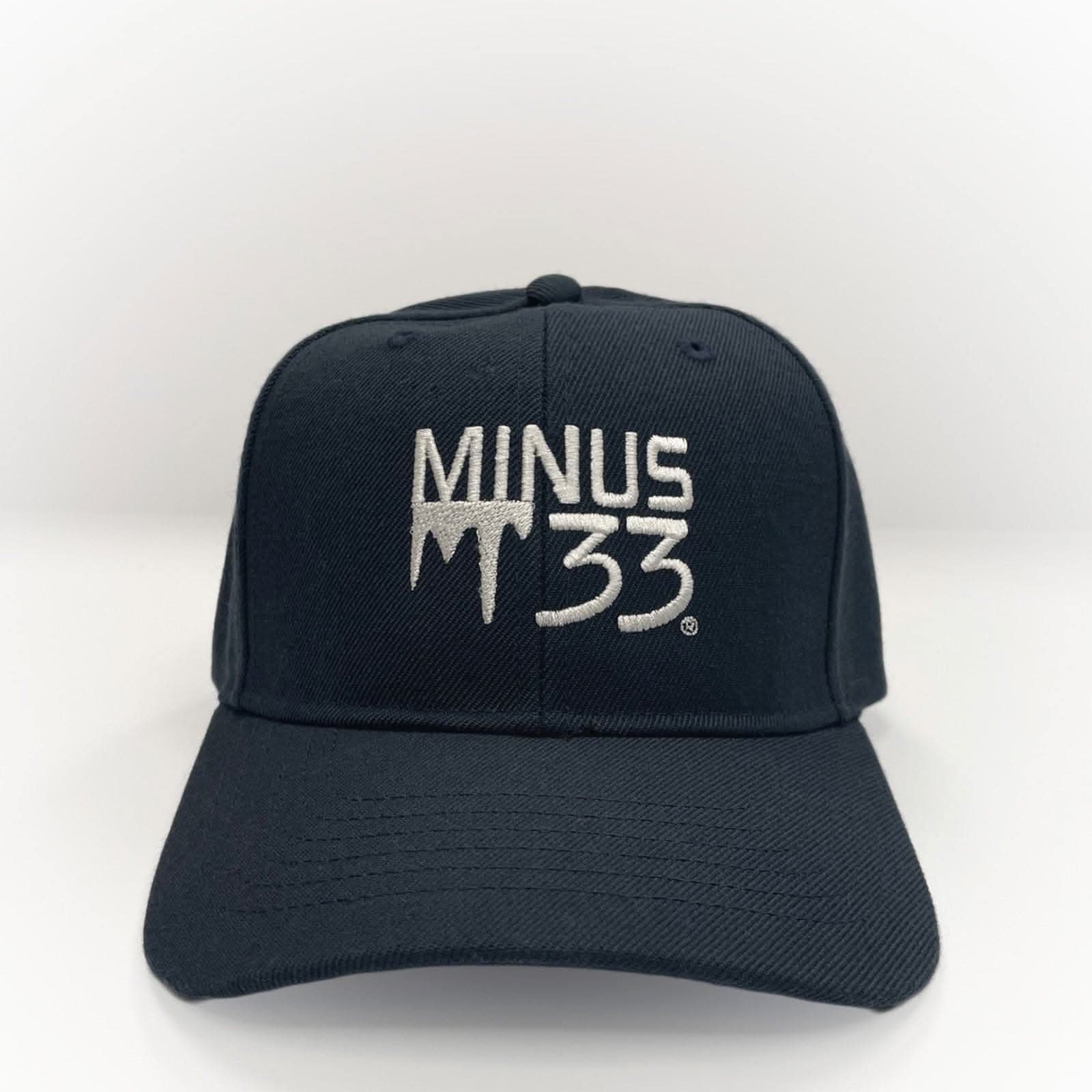 Navy Blue cap with 'MINUS 33' logo on a white background