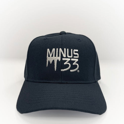Navy Blue cap with 'MINUS 33' logo on a white background