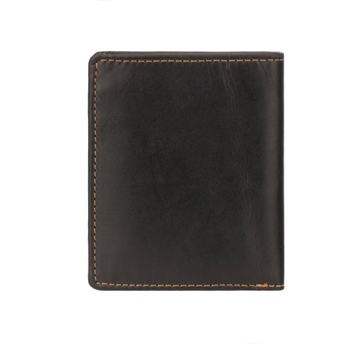 Philip Leather Trifold Wallet in Brown