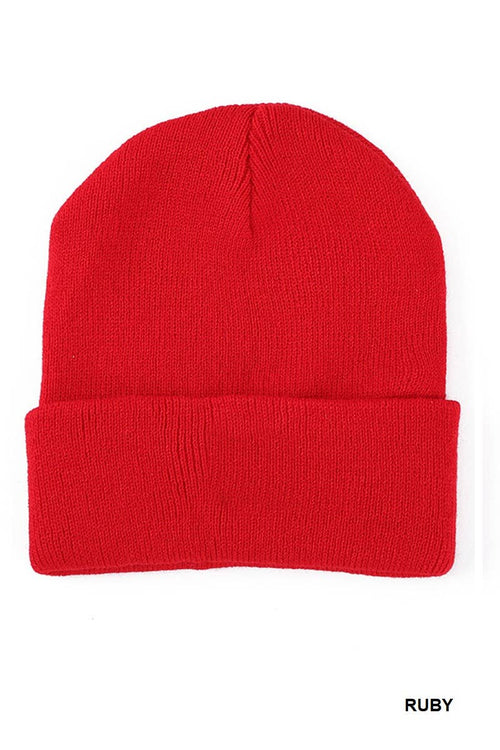 Knit Beanies - Ruby