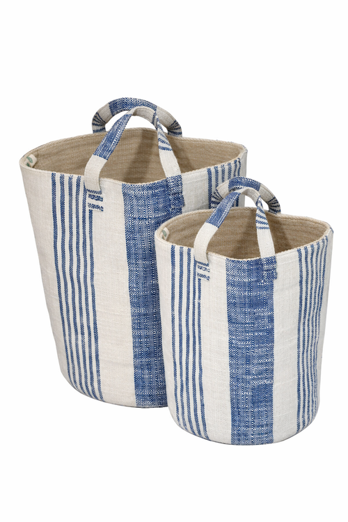 Cotton Laundry Basket with Handles (set of 2)