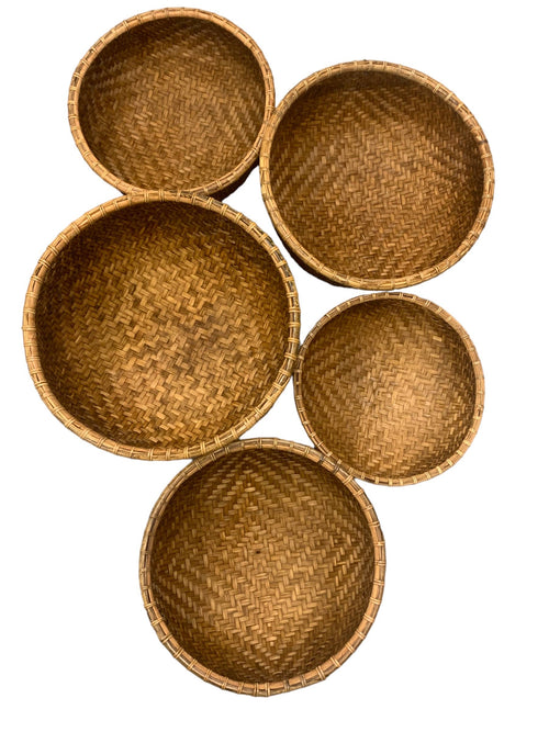 Baskets-Nesting Set of 5 (14"w to 19"w)