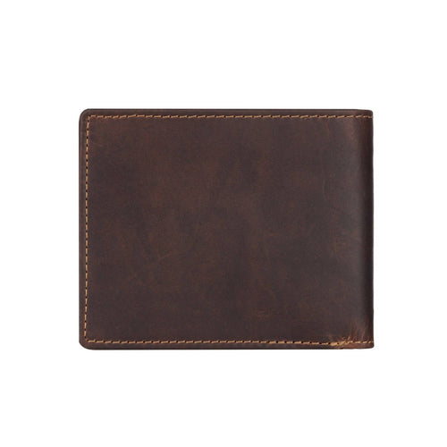 Brown leather wallet on a white background